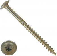 Саморезы с прессшайбой Torx, по дереву, желтый цинк     10х100 мм (50 шт)